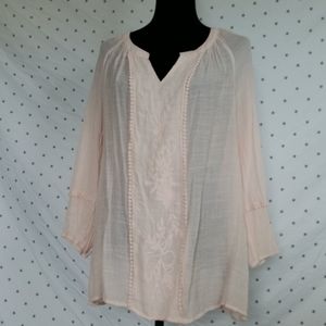 Embroidered Soft Pink Zac & Rachel Size XL